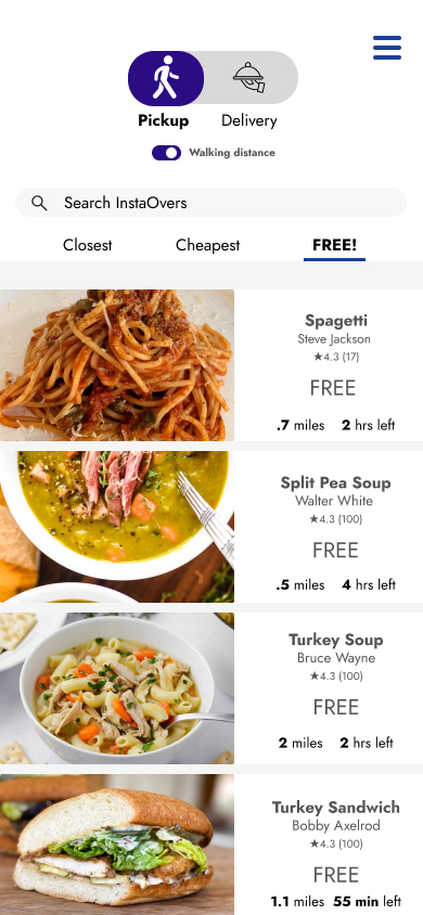 Find Free Meals & Only Pay The Delivery Fee.